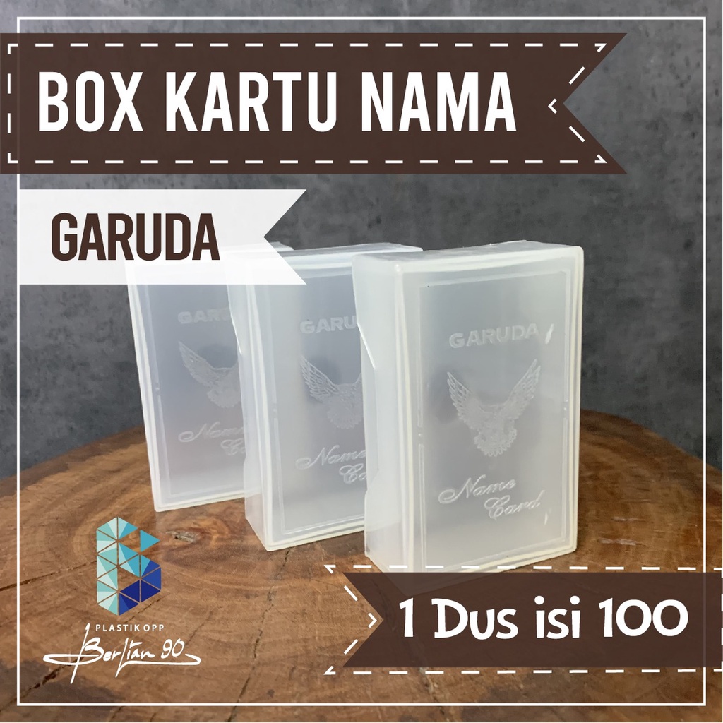 

Tempat Penyimpanan Kartu Nama Box Plastik GARUDA / Box Kartu Nama Plastik Premium / Kotak Plastik Kartu Nama Id Card Putih Bening Termurah