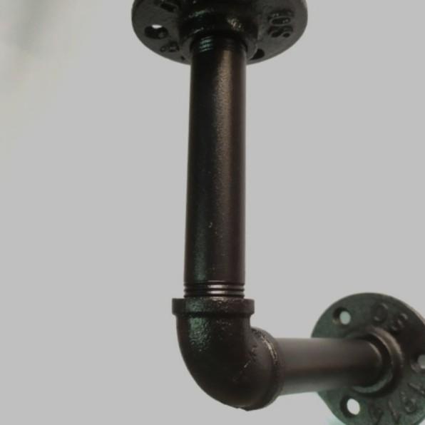 Vintage pipe shelf bracket pipa besi industrial 1/2 inch - pipa 10 cm