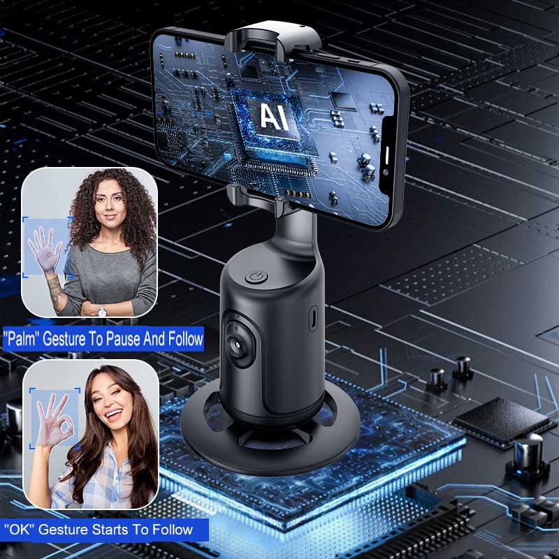 ZEVAN Gimbal Kamera Stabilizer Handphone 360°Auto AI Face Tracking P01-4