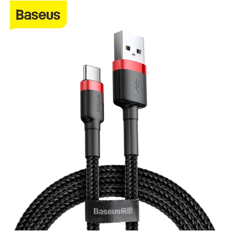 Baseus Type C 3A Cafule Cable Durable Nylon Braided Wire Usb