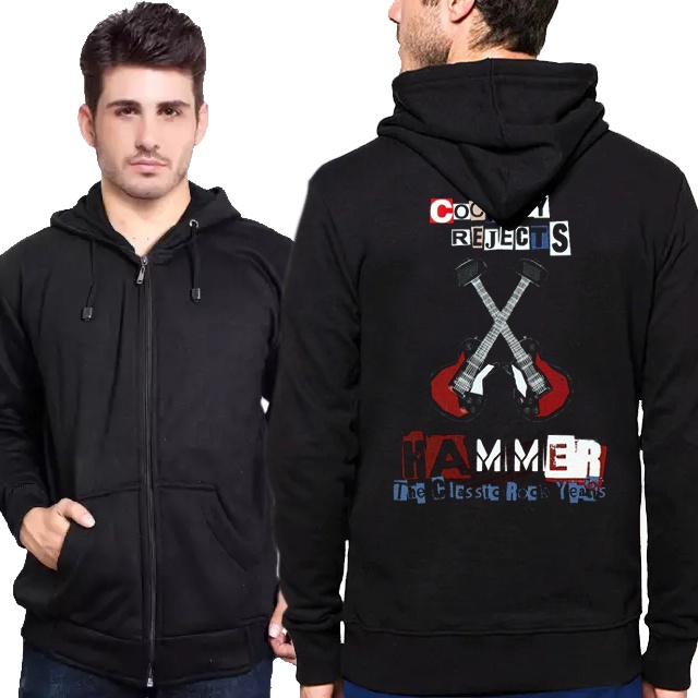 Jaket Hoodie Coocney Reject Hoodie Ritsleting Bahan Cotton Fleece New Zipper Hoodie