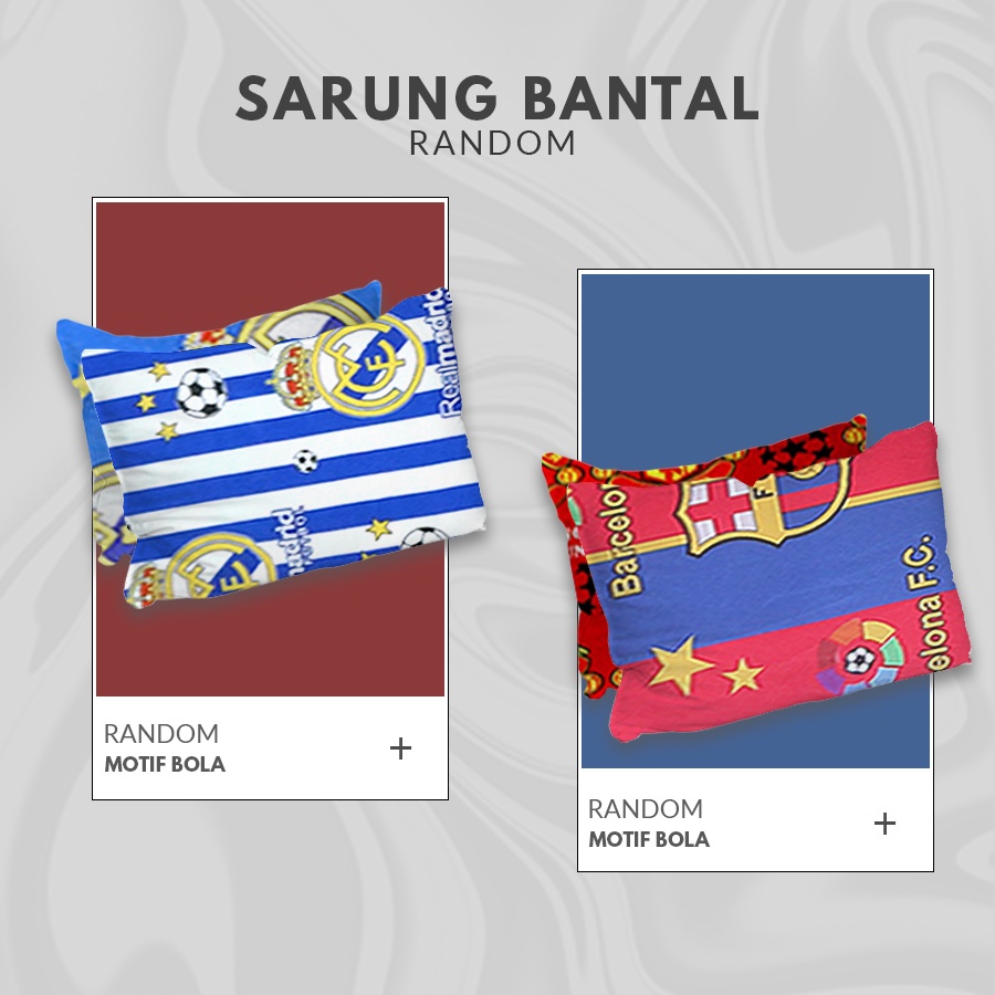 Sarung Bantal Polos Motif Karakter Motif Kotak (Random)