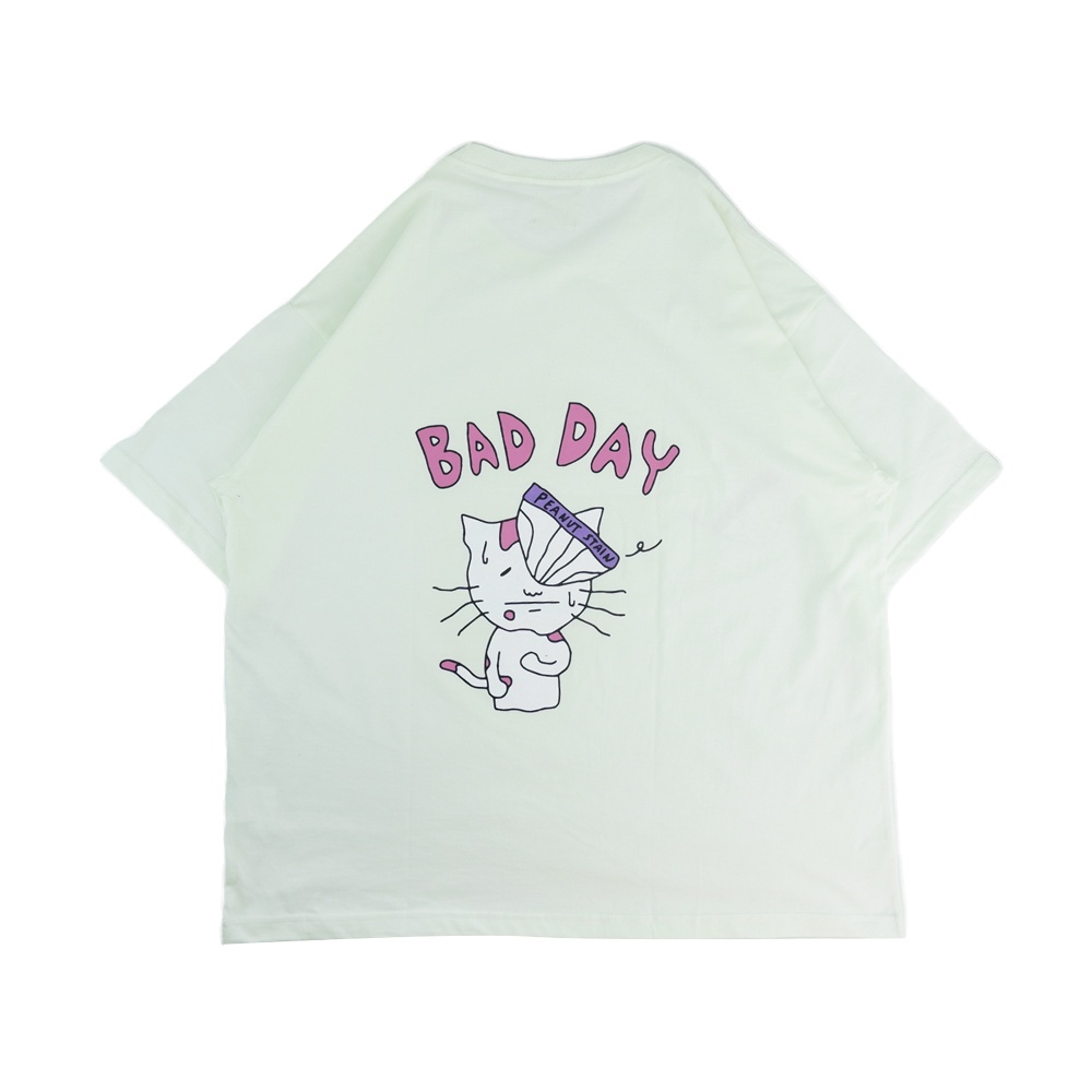 PEANUT STAIN - Bad Day Ivory Oversized Tshirt