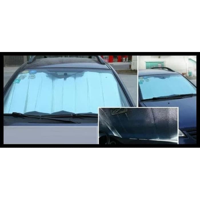 TUTUP KACA MOBIL SUNSHIELD SUNBLOCK KACA MOBIL DEPAN / PELINDUNG PANAS KACA TIRAI MOBIL / TIRAI JEND