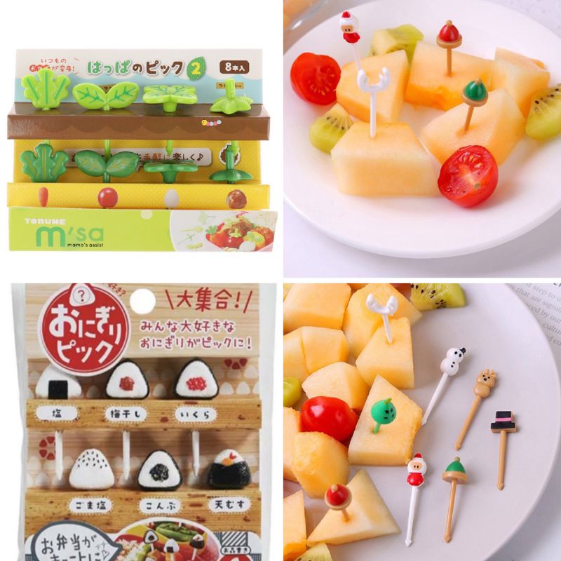 tusukan bento / tusukan bento lucu/ tusukan bento natal/tusukan bento daun/tusukan bento torune