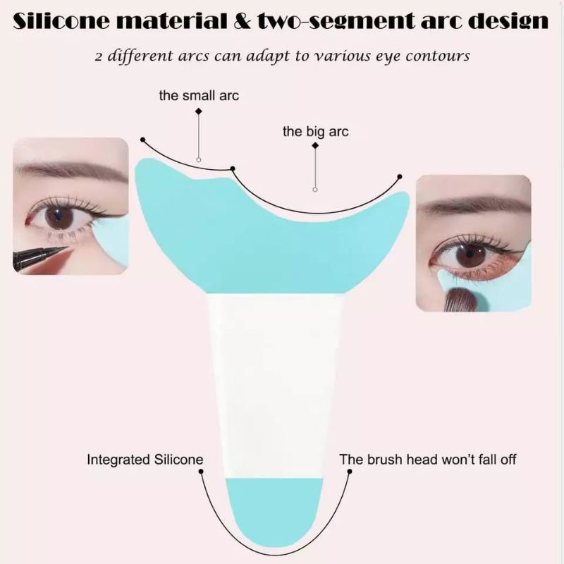 ALAT BANTU APLIKATOR MASCARA EYELINER EYESHADOW 3 IN 1 BAHAN SILIKON