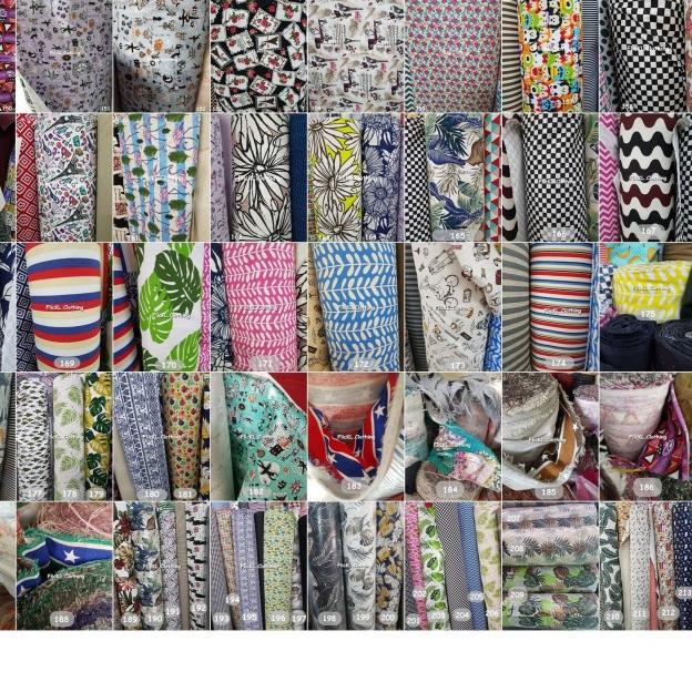 Bahan Kain Kanvas Terpal Motif Polos Cotton Katun Tas Jaket Celana