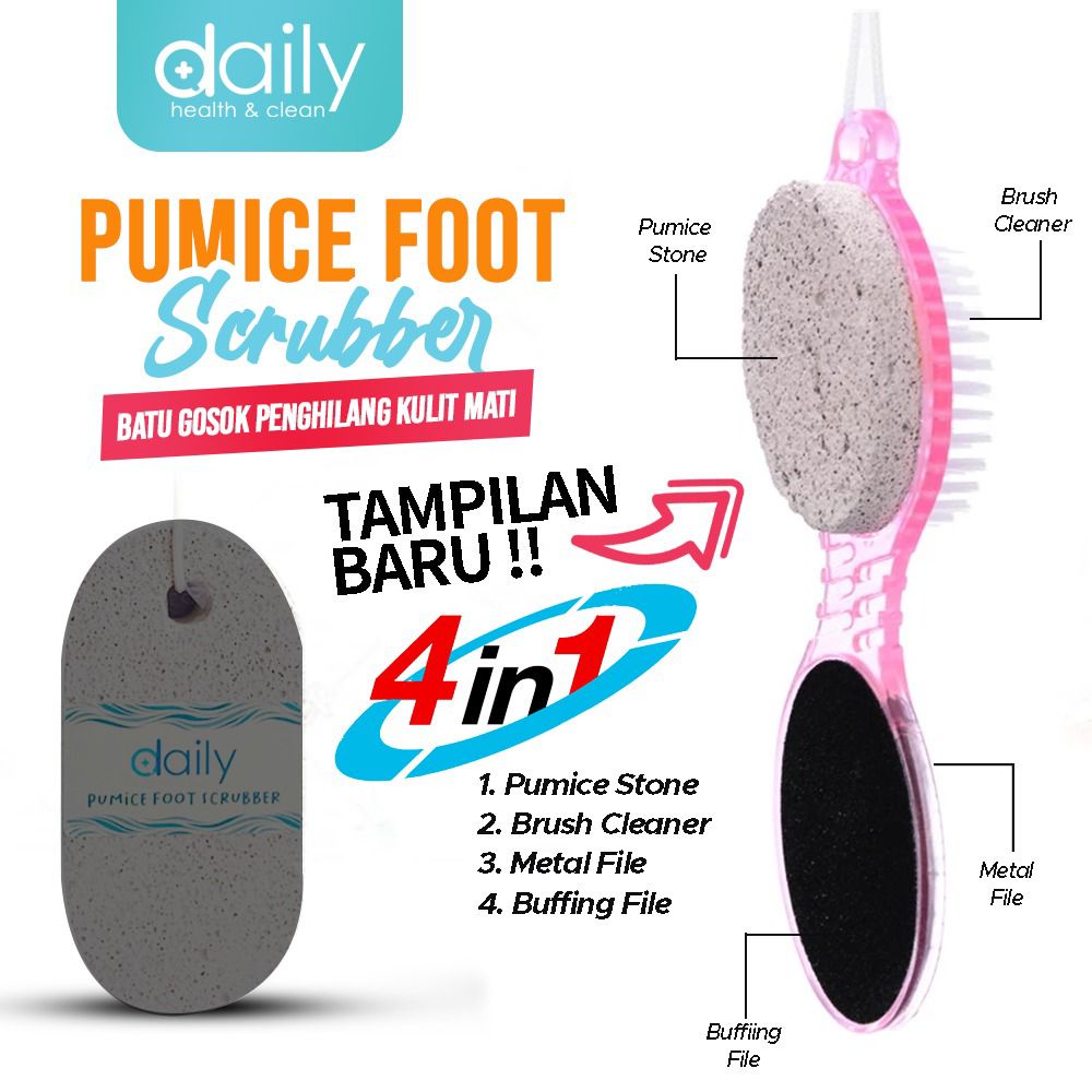 BATU APUNG PENGGOSOK KAKI DAILY PUMICE FOOT SCRUBBER 4 in 1
