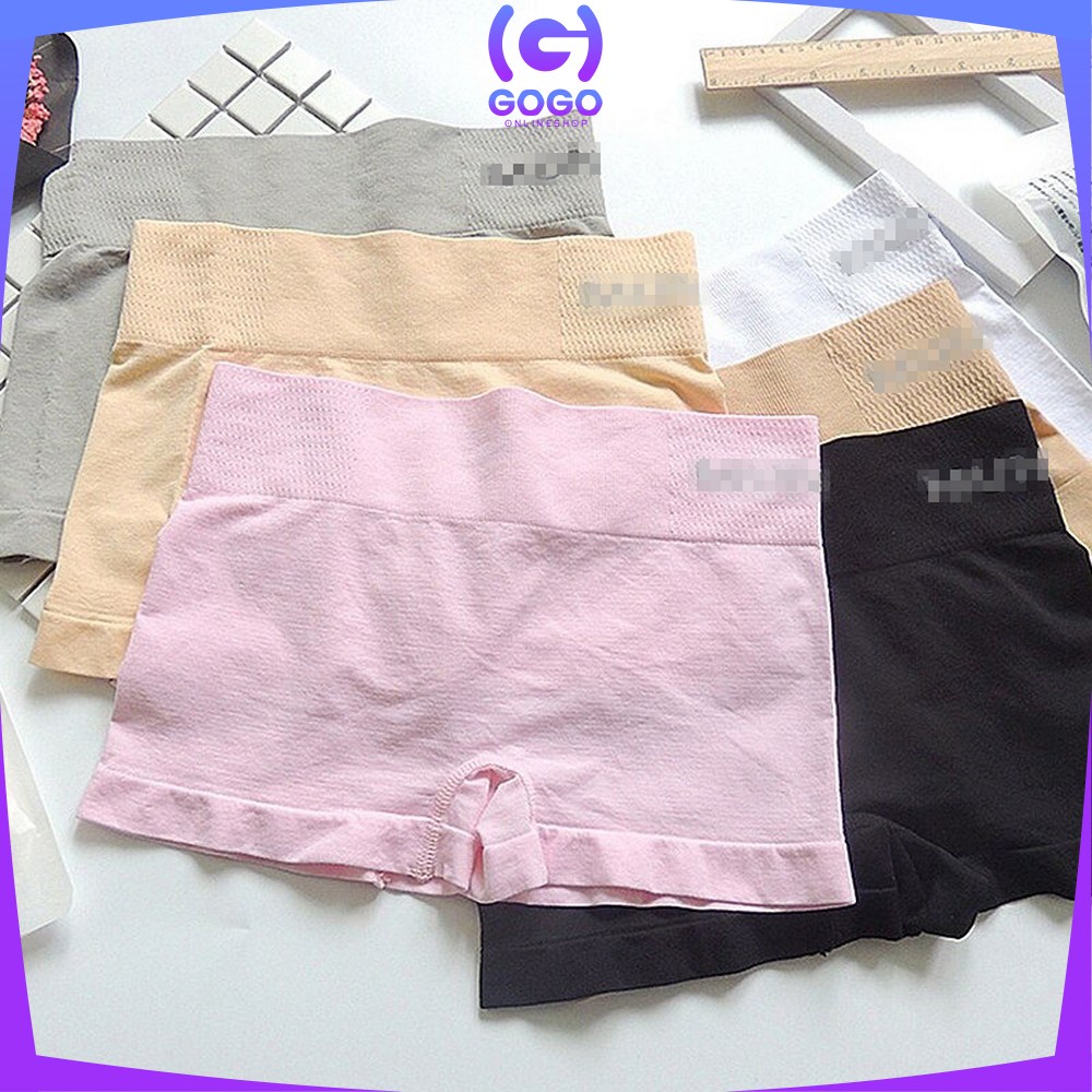 GOGO-P114 Celana Korset Bentuk Petak Boxer Celana Pendek Wanita / Korset Munafie Celana Dalam Cd Wanita Slimming Pants