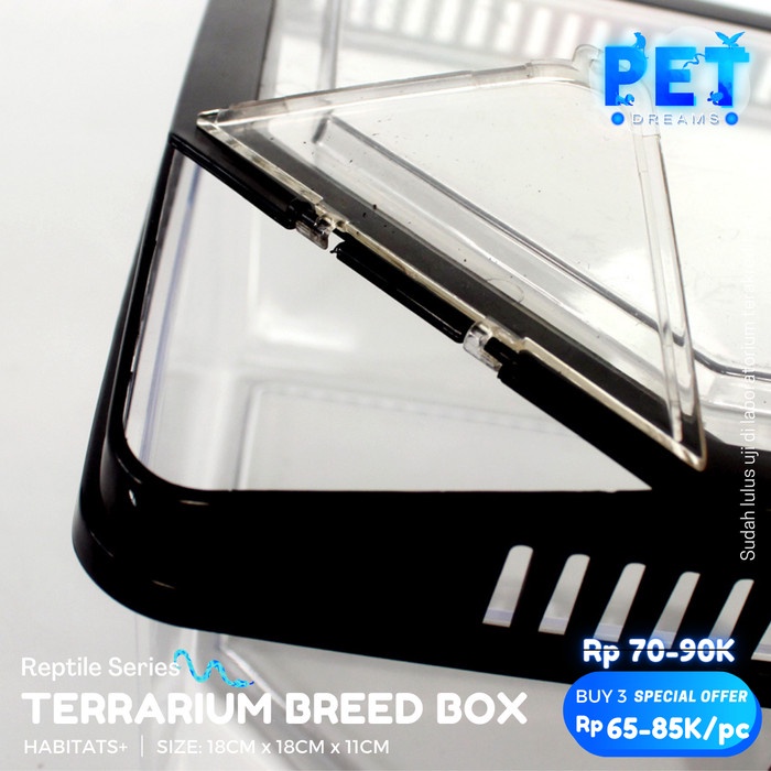 KANDANG H7 KOTAK TERARIUM REPTIL AMFIBI SERANGGA ENCLOSURE FEEDING BOX