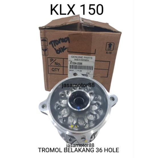 TROMOL BELAKANG KLX 150 L HOLE 36 ASLI ORIGINAL 41034 0596
