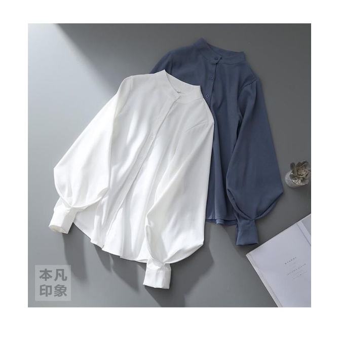 [MikanHiro Store] Blouse Korea Style Top Atasan Wanita Casual Campus Life hijab friendly