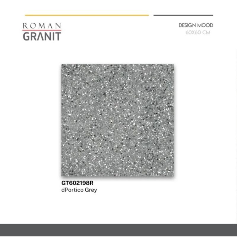 Roman Granit dPortico grey 60x60 roman motif batu keramik terazo lantai teraso murah lantai hits lantai kekinian