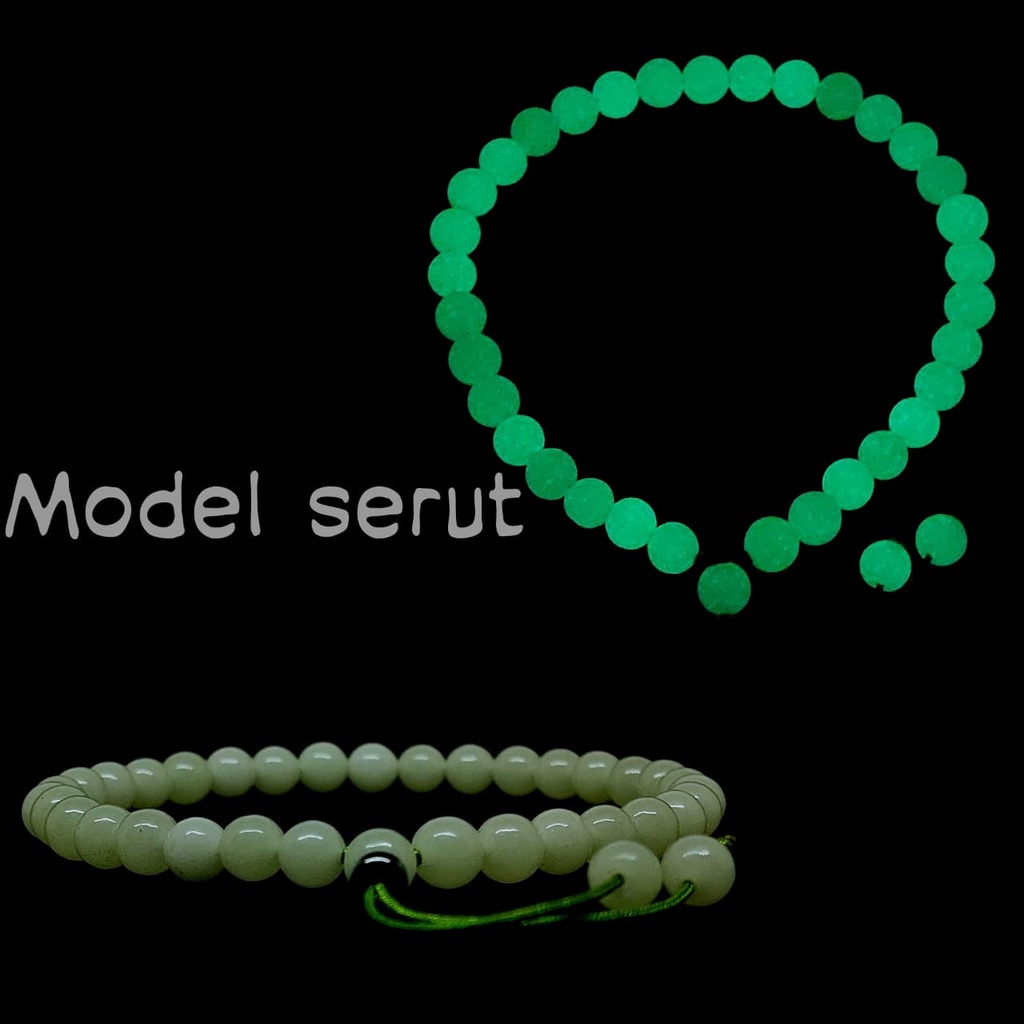 Gelang Tasbih Batu Fosfor Natural Alam 33butir