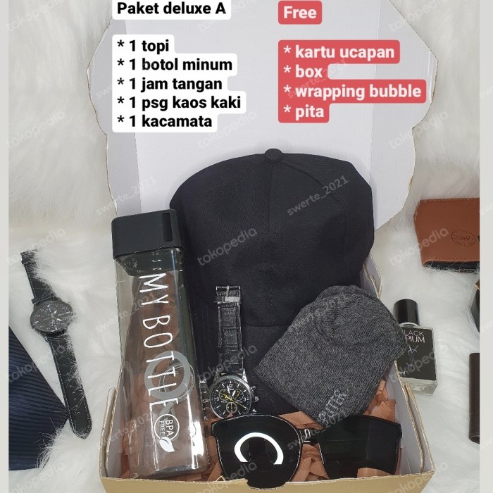 

(COD) Kado Box Hampers Paket DELUXE A Cowok Pria Ayah - w.bubble