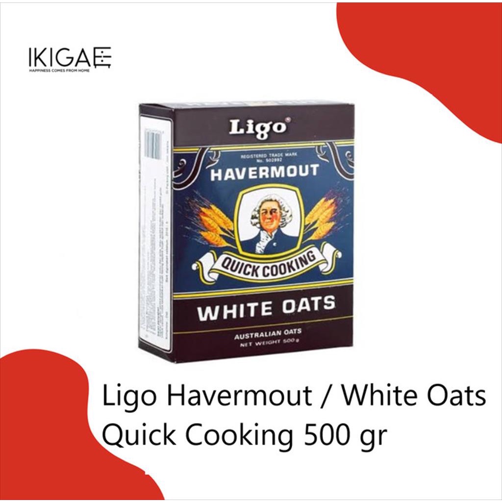 LIGO HAVERMOUT QUICK / WHITE OAT MEALS GANDUM PUTIH 500 GR