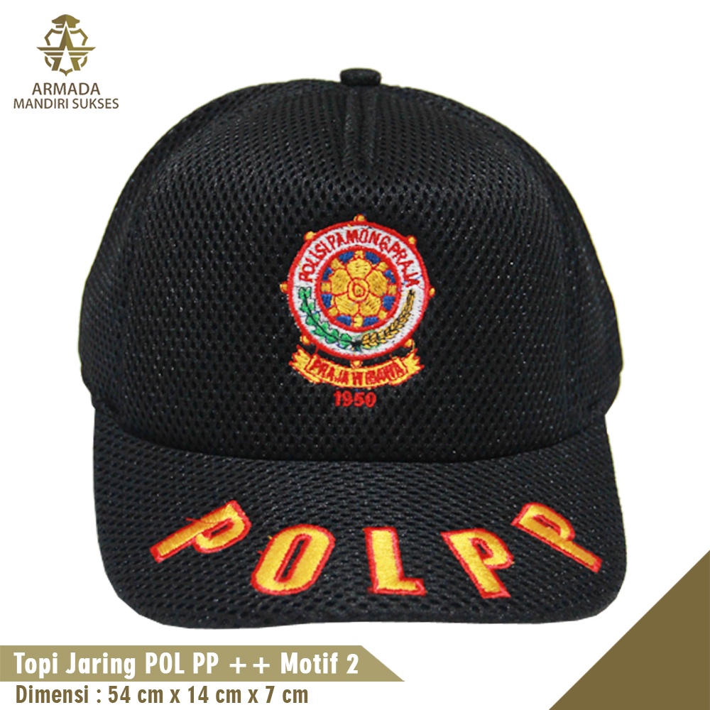 Topi Jaring Pol PP Logo - Topi Pol PP Logo Mesh