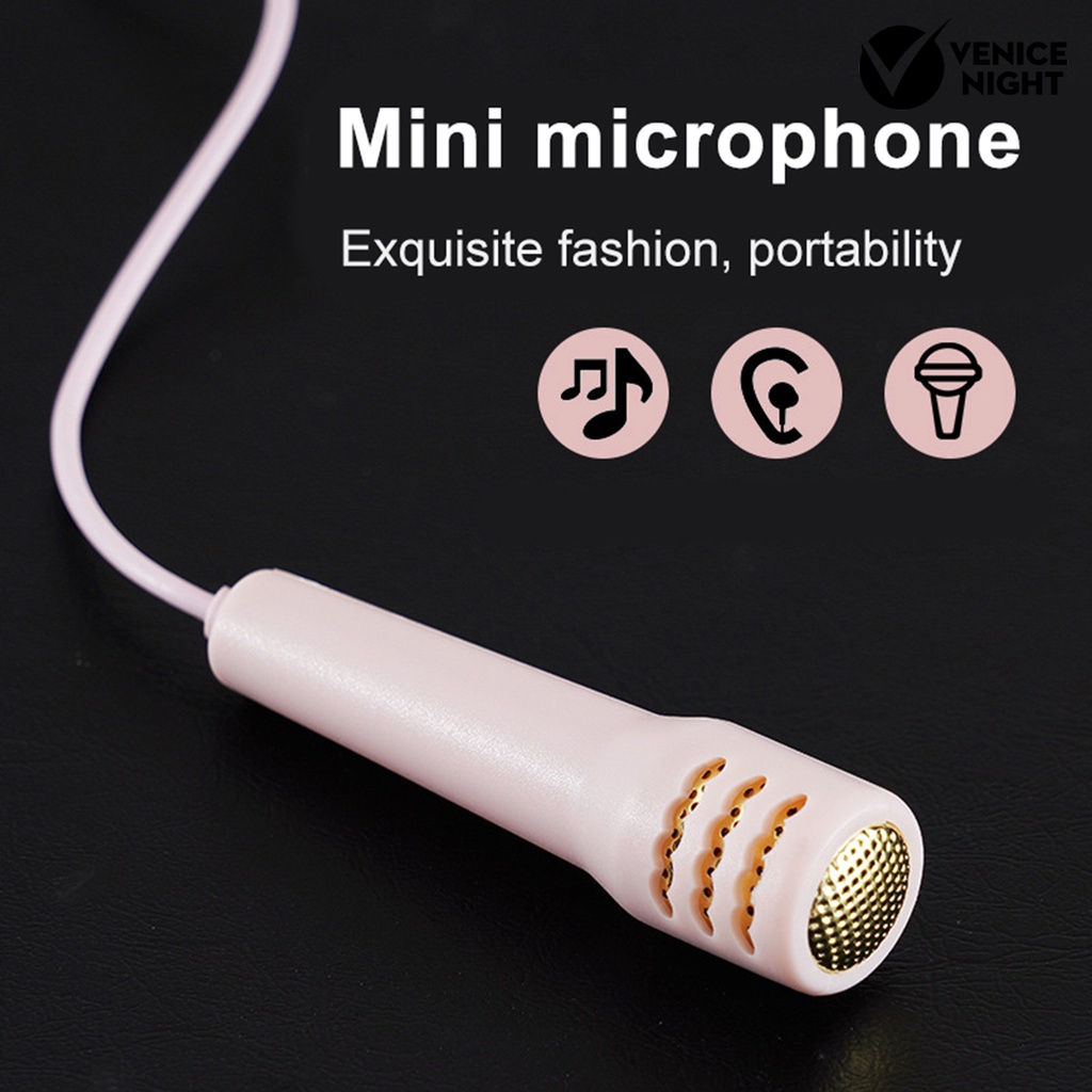 (VNEP) (Berkabel) 3.5mm HiFi In-ear Subwoofer Mini Olahraga Earphone Earbud dengan Mikrofon