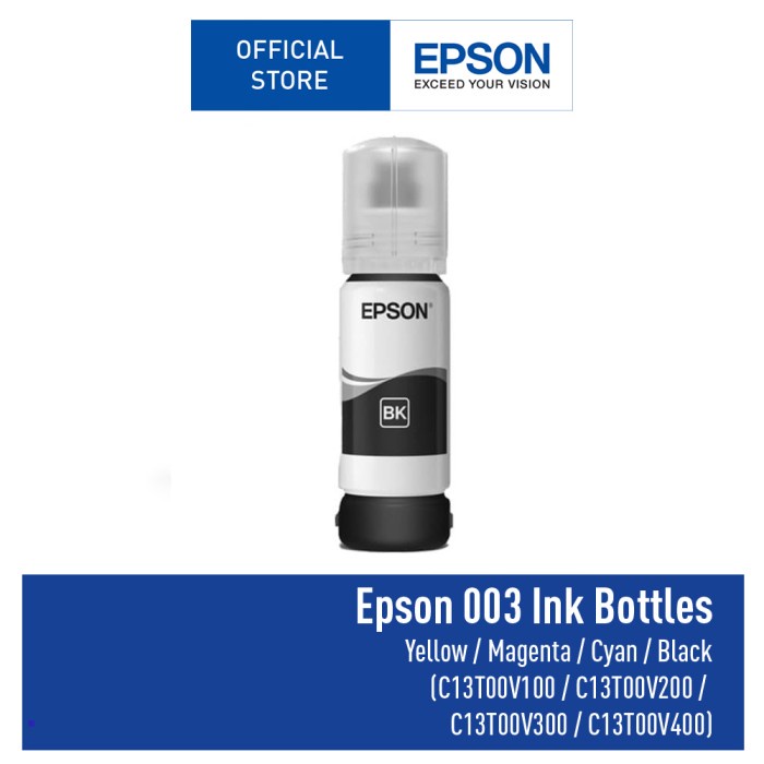 Epson Cartridge T00V1 003 For L3110 - Black