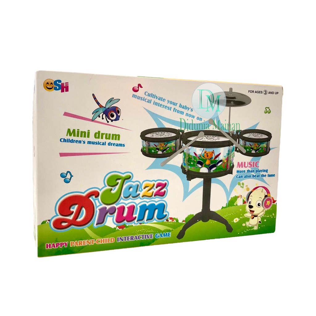 Mainan alat musik anak mini drum stick music jazz set 3 pcs