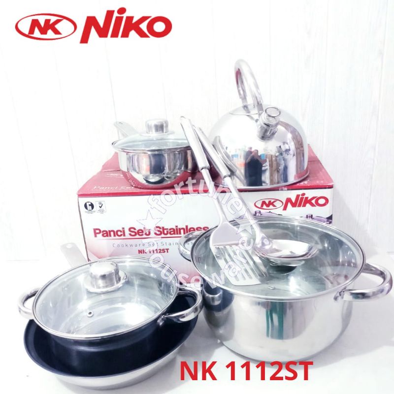 NIKO Panci Set Stainless / Cookware Set Stainless