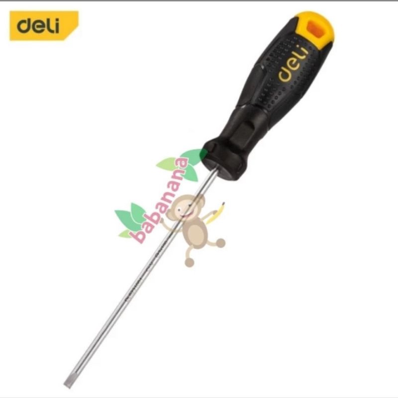 Deli Obeng Minus berbagai ukuran slotted screwdriver panjang pendek