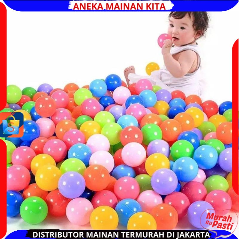 Mainan Bola Mandi Anak isi 25 Pcs Warna Warni Bola Mandi Anak BerSNI