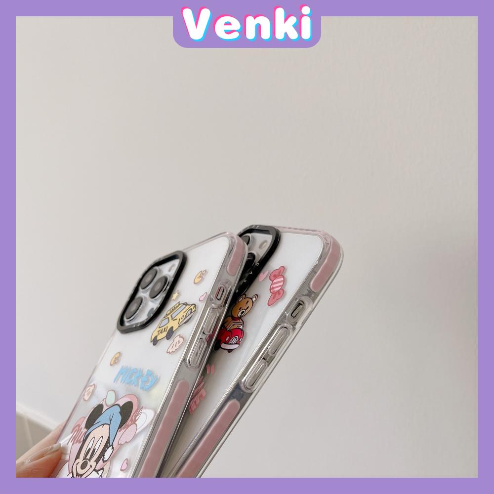 Case iPhone 14 Pro Max Thickened Silicone Soft Case Clear Cute Cartoon Mouse Shockproof Camera Protection Compatible For iPhone 13 12 11 Pro Max XR XS 6 6S 7 8 Plus