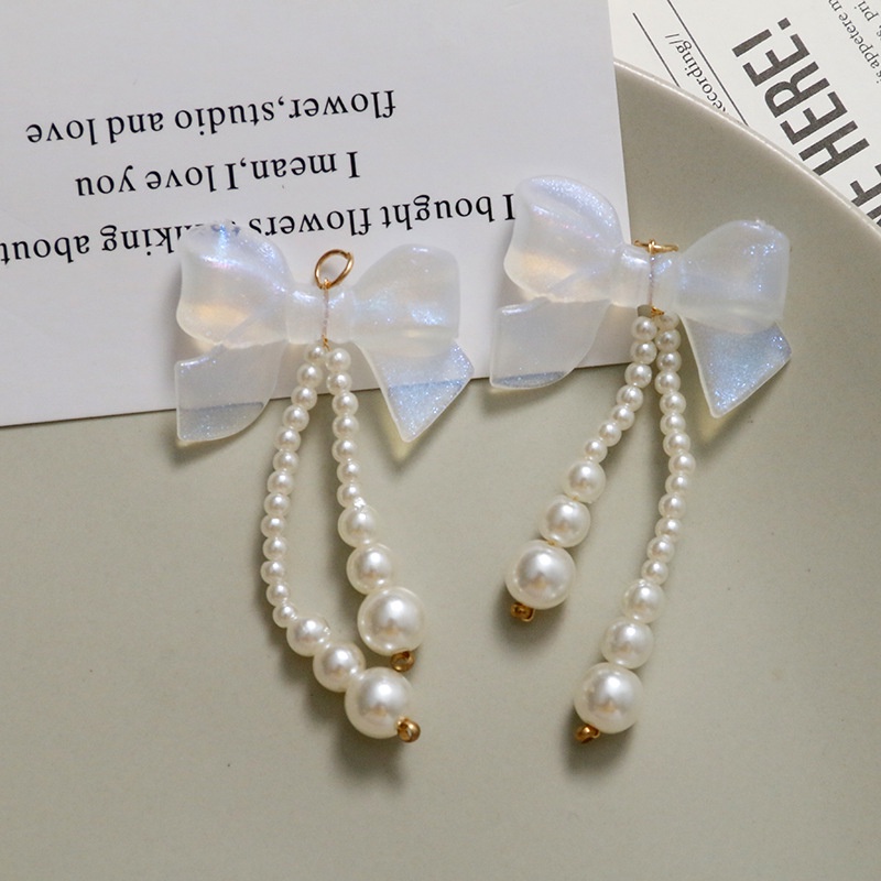 Anting Tusuk Gantung Desain Pitamutiara Gaya Simpleelegan Handmade Untuk Wanita
