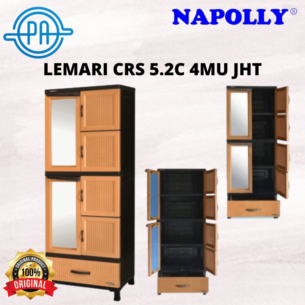 LEMARI PAKAIAN NAPOLLY 4 SUSUN 1 LACI ( CRS 5.2C 4MU 1D JHT )