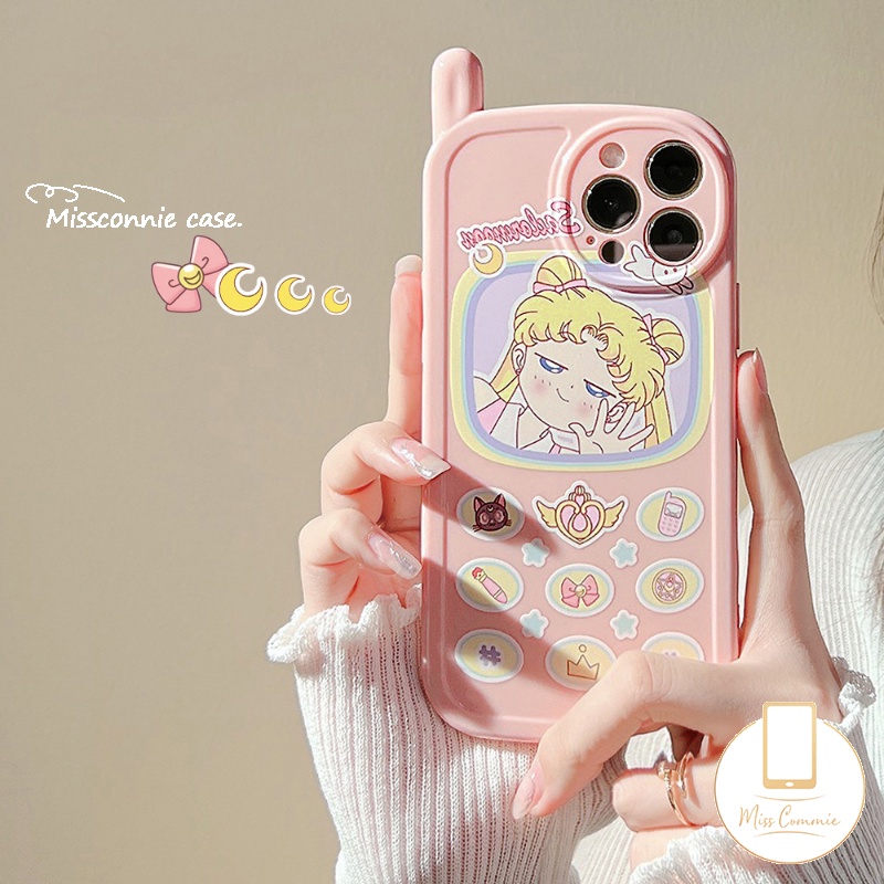 Soft Case Hp Gambar Sailor Moon Model Jepang / Retro Untuk IPhone XR / 7 / 8plus / 11 / 12 / 13 / 14pro MAX / X / XS MAX / SE