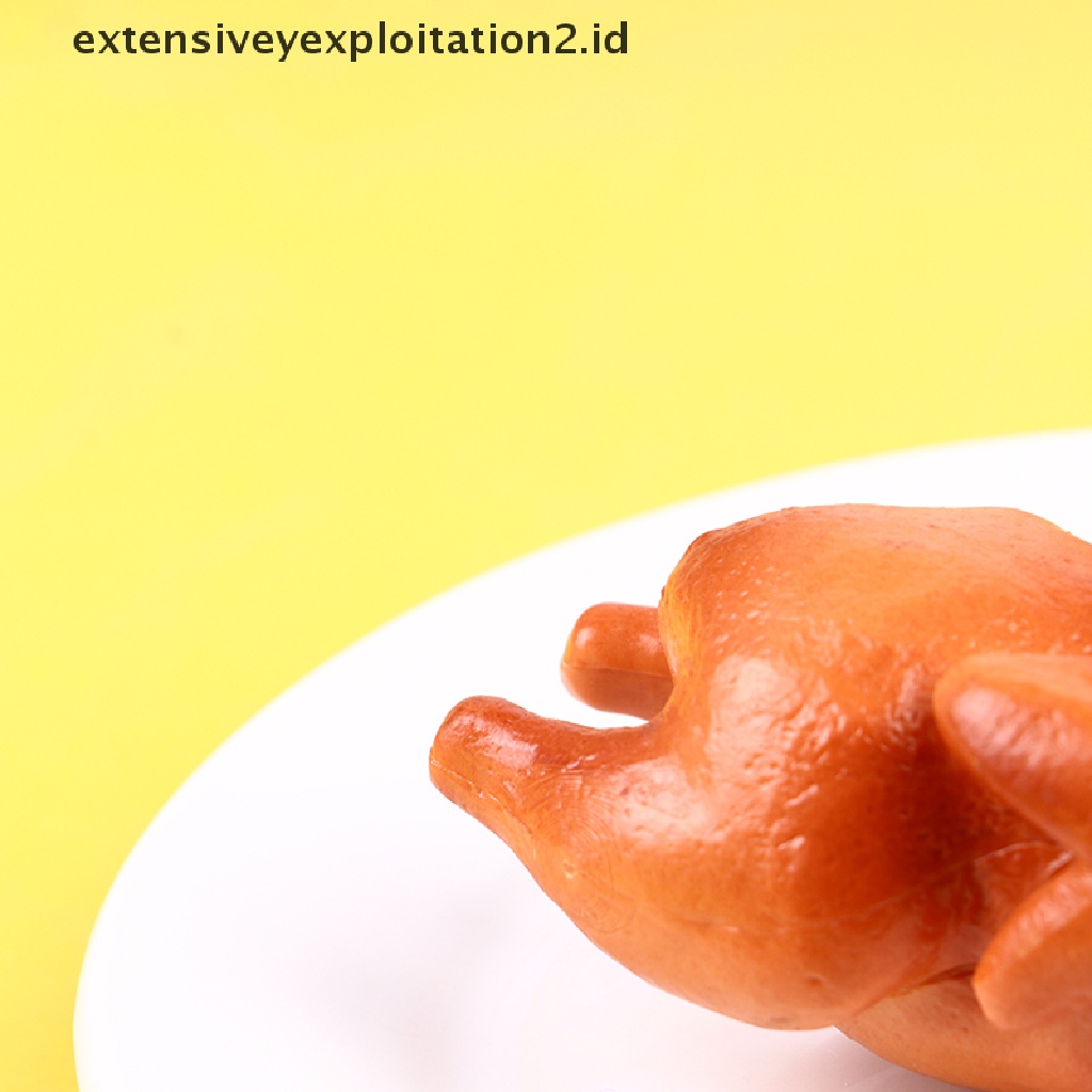 Mainan Miniatur Ayam Panggang Skala 1: 12 Untuk Rumah Boneka