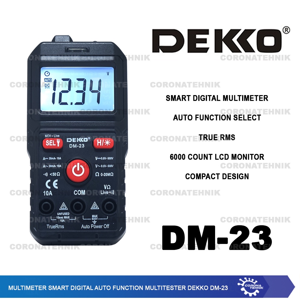 DM-23 - Multimeter Smart Digital Auto Function Multitester Dekko