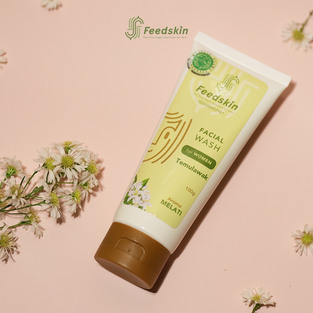 Feed Skin Facial Wash Temulawak Aroma Melati [For Women/Untuk Wanita]/Sabun Muka/Sabun Wajah Alami