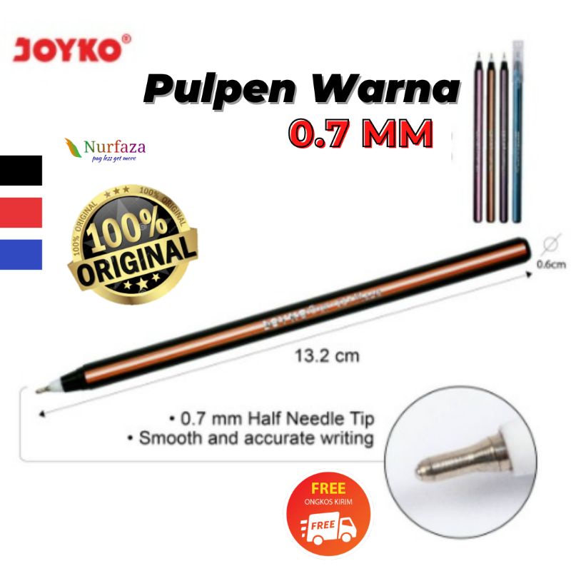 

Pulpen Pena JOYKO WARNA Bulpoin 0,7 MM Original
