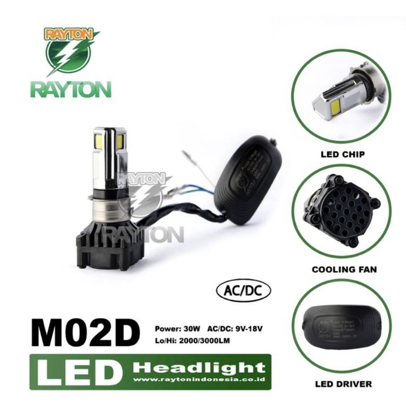 Lampu Led hid 3 mata Rayton