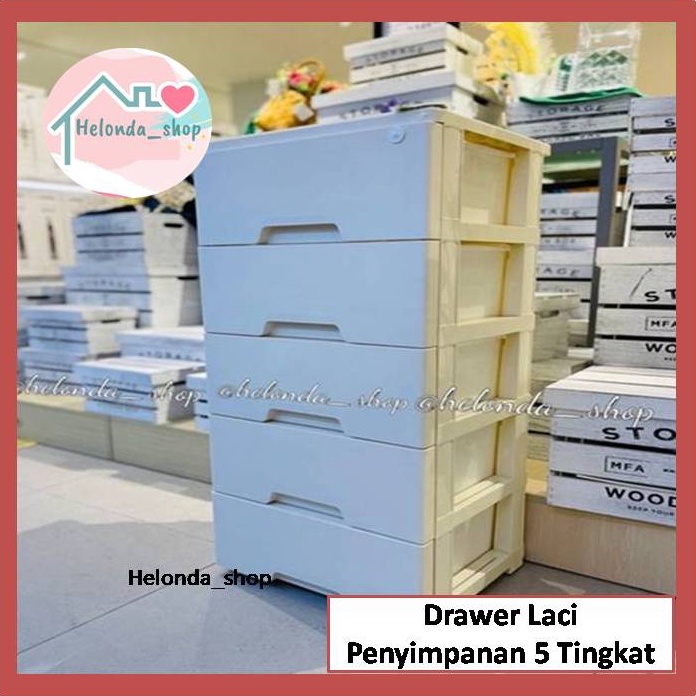 92. Drawer Laci Penyimpanan 5 Tingkat Lemari Anak Ivy Informa