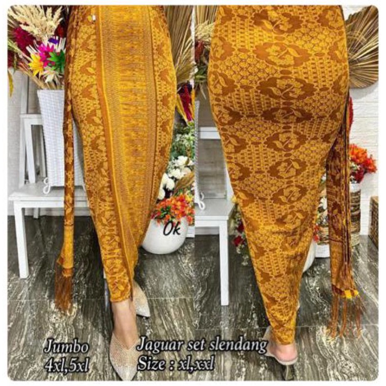 Kamen jadi jaguar set selendang // rok songket bali