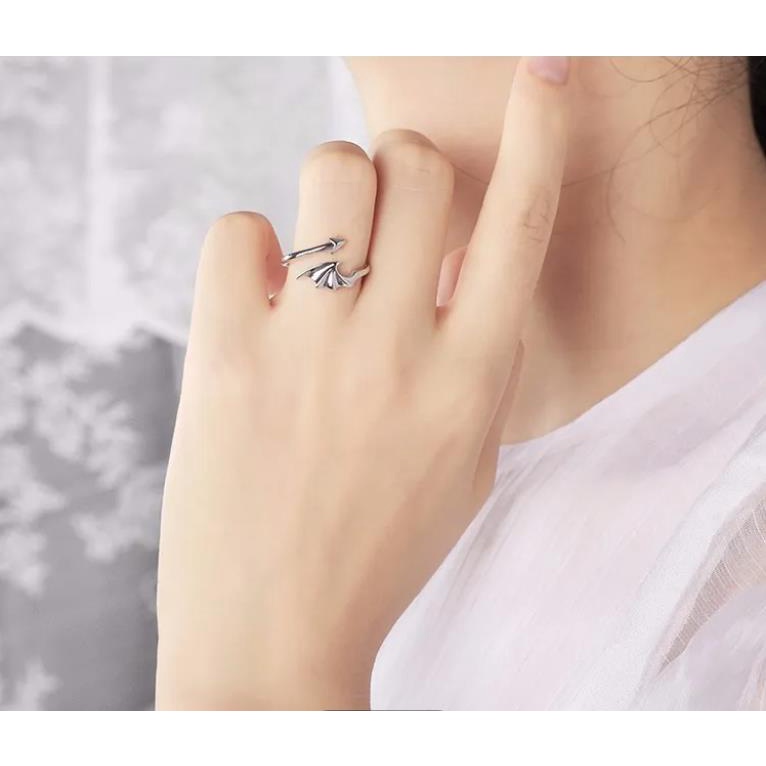 9 Tpyes Cincin Couple Korea Adjustable Sayap Malaikat Iblis Fashion Aksesoris Untuk Pasangan Rings -Doo