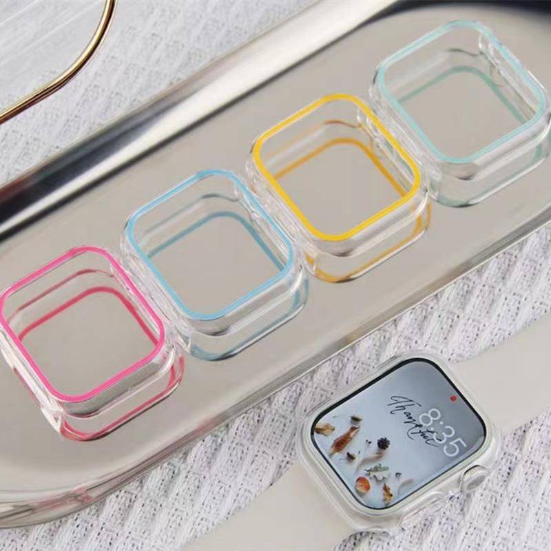 Case Pelindung Layar Luminous Untuk Apple Watch Seri 8 7 6 5 4 3 2 1 SE SE2 bumper 45mm 41mm 44mm 40mm 42mm 38mm