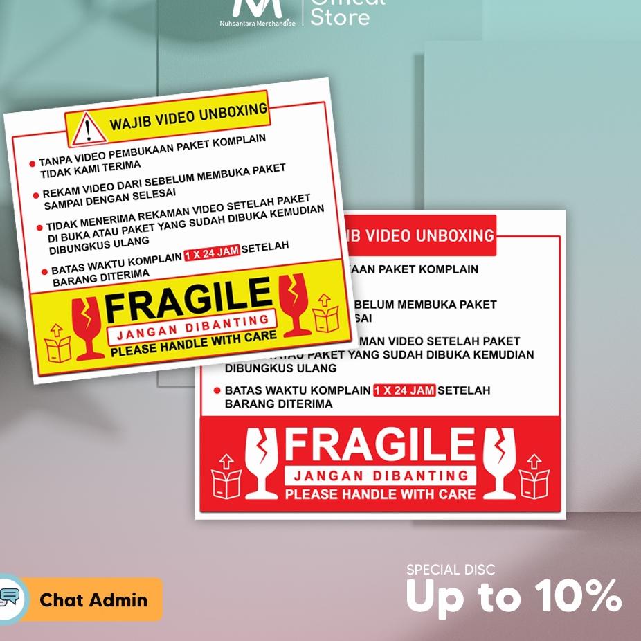 

¢ Sticker Unboxing Pengiriman Stiker Fragile Wajib Video Sticker ド
