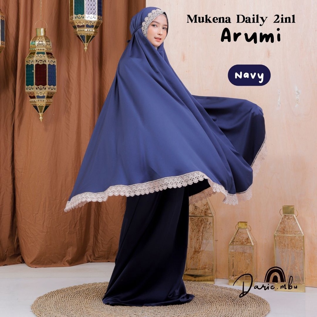 Mukena Dewasa 2in1 Sutra Velvet  Arumi Series dengan Renda Mewah dan Tas cantik