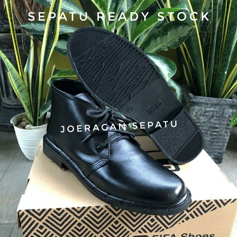 Sepatu PDH DOFF Sepatu Dinas Tali Pria Sepatu PDH TNI Polri Security Satpam Tanpa Resliting Sepatu Kerja BT