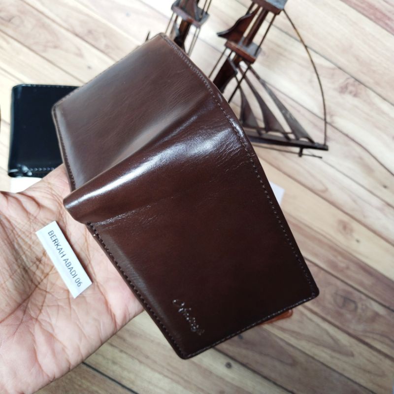 Bayar COD DOMPET KULIT LOKAL TAHAN BAKAR DOMPET GARUT KULIT KILAP SAPI ASLI