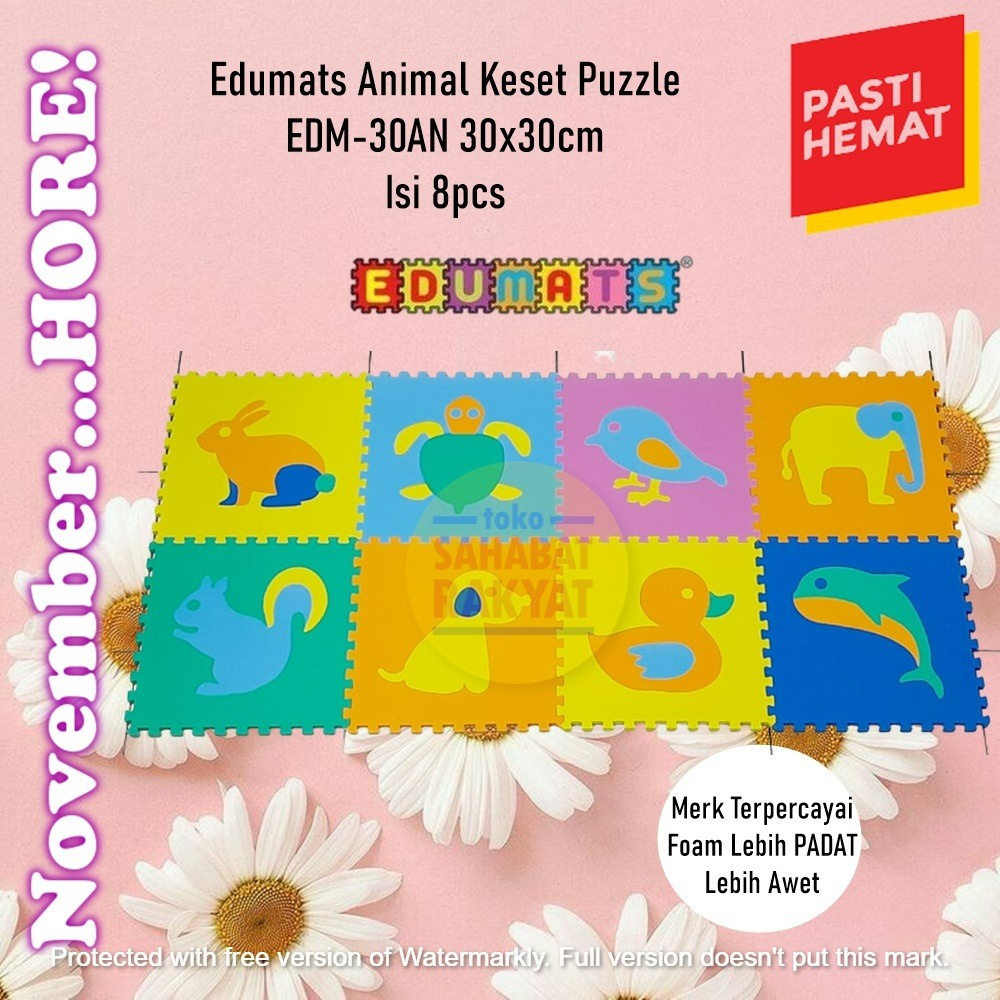 Edumats Animal Keset Puzzle EDM-30AN 30x30cm