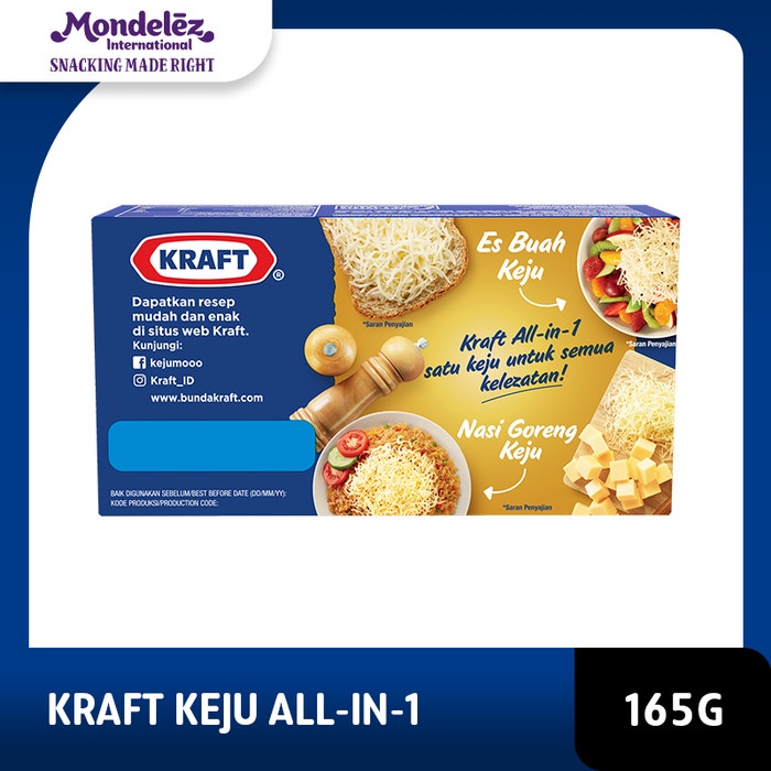 

T0P KRAFT KEJU ALL-IN-1 CHEDDAR CHEESE 165GR - TWINPACK NICE