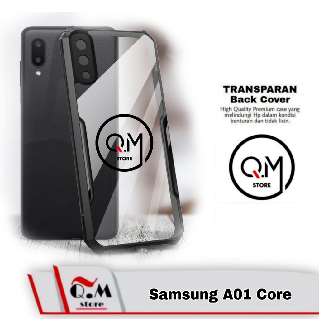 Case Samsung A01 Core Shockproof Transparent Armor Casing Pelindung Back Cover