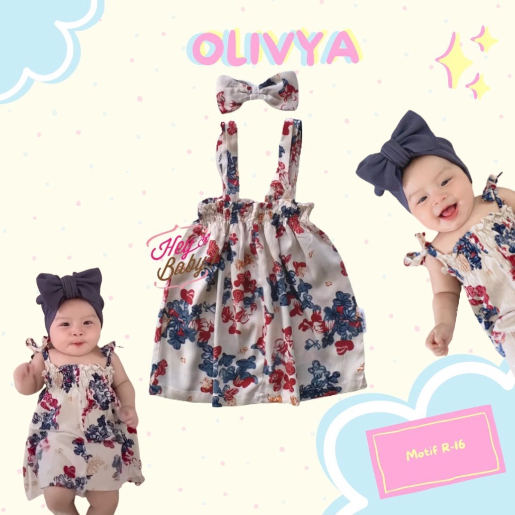 Jumpsuti Bayi Cewek Model Kekinian Dress Batik Bayi Perempuan Murah Terbaru Lucu