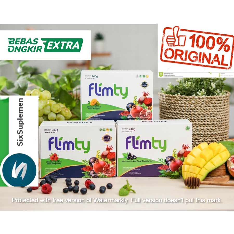 (Bonus Sample) Flimty Flimti Slimty Slimti Fiber BPOM Isi 16 Scht Suplemen Pelangsing Obat