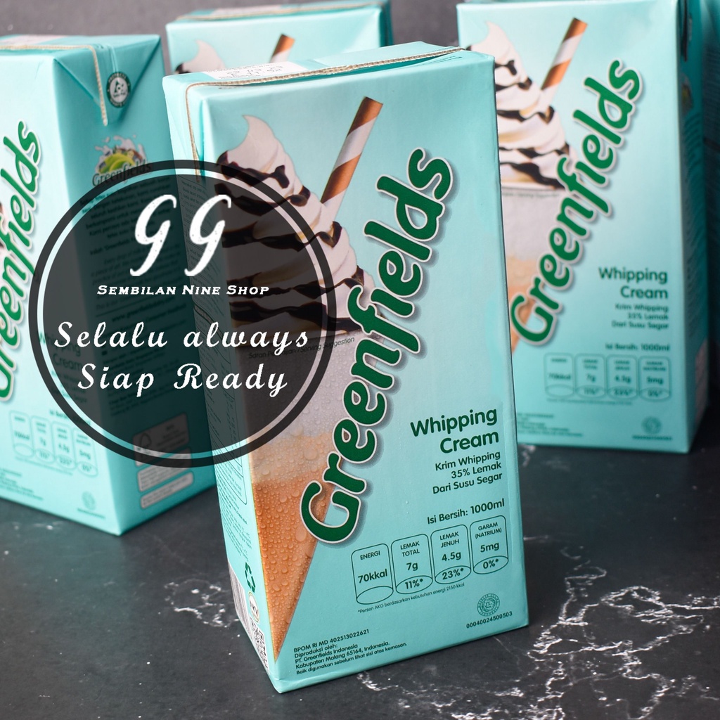 

Dairy Whipping Cream GREENFIELDS 1 LITER Krim Kocok Topping